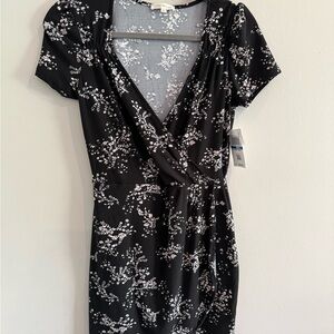 Ultra Flirt Black Floral Mini Dress